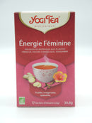 Infusion ayurvédique, Energie féminine, hibiscus, angélique, gingembre, Yogi Tea, infusettes