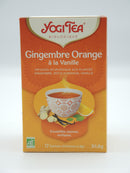 Infusion ayurvédique, Gingembre orange à la vanille, Yogi Tea, infusettes