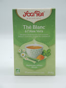 Infusion ayurvédiqu, Thé blanc à l'aloe vera, basilic, curcuma, camomille, Yogi Tea, infusttes