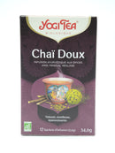Infusion ayurvédique aux épices Chaï doux, anis, fenouil, réglisse, Yogi Tea, infusettes