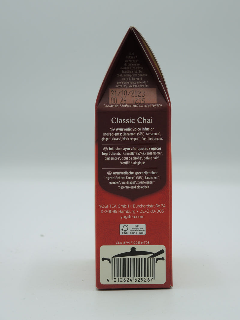 Infusion ayurvédique aux épices Classic Chaï, Yogi Tea, 90g