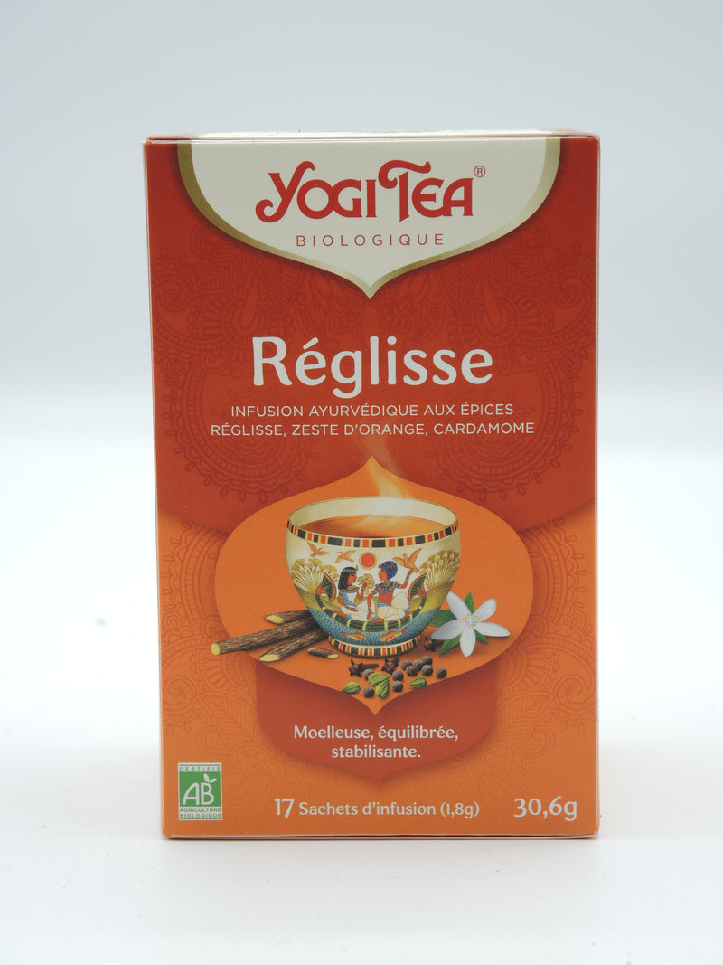 Infusion ayurvédique aux épices Réglisse, Yogi Tea, infusettes