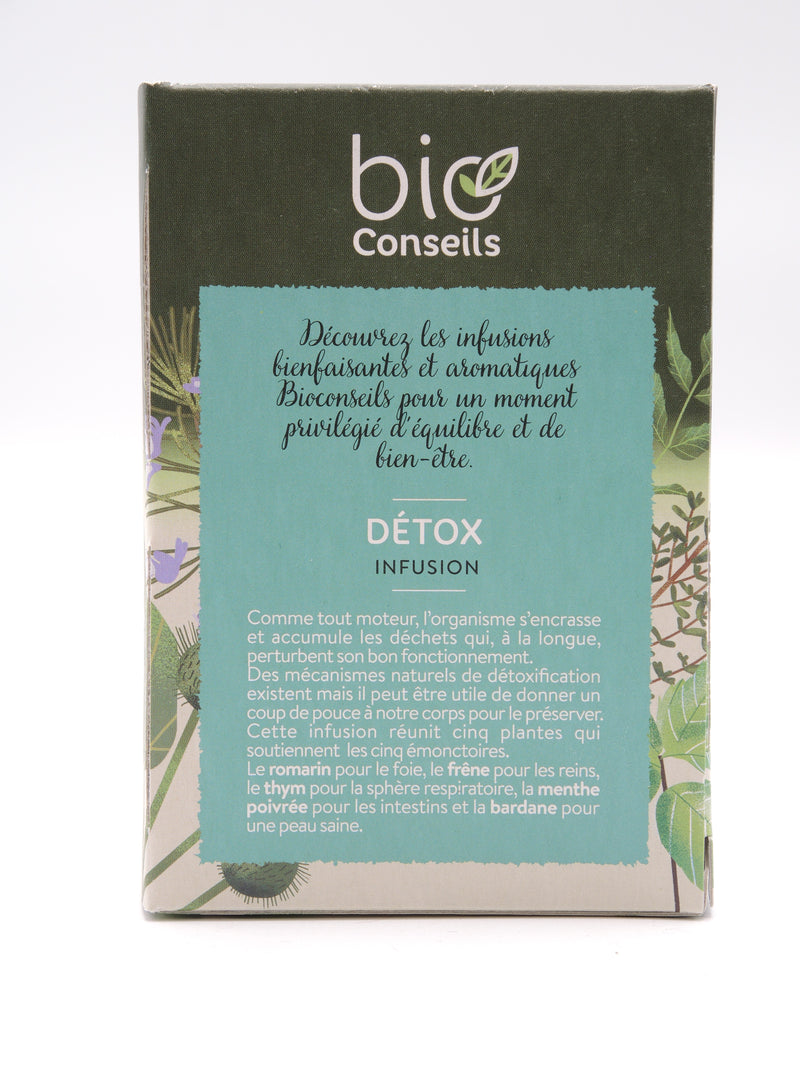 Infusion Détox Romarin, frêne, menthe poivrée, thym, bardane, Bio Conseils