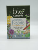 Infusion Premiers frissons Note citron-miel Cannelle, gingembre, thym, mauve, citron, Bio Conseils