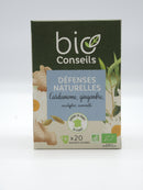 Infusion Défenses naturelles Cardamome, gingembre, eucalyptus, sureau, Bio Conseils