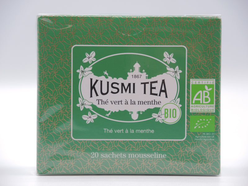 Thé vert à la menthe bio 20 sachets, Kusmi Tea