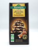 Chocolat NOIR AMANDES ENTIÈRES CARAMÉLISÉES 200g, Bonneterre