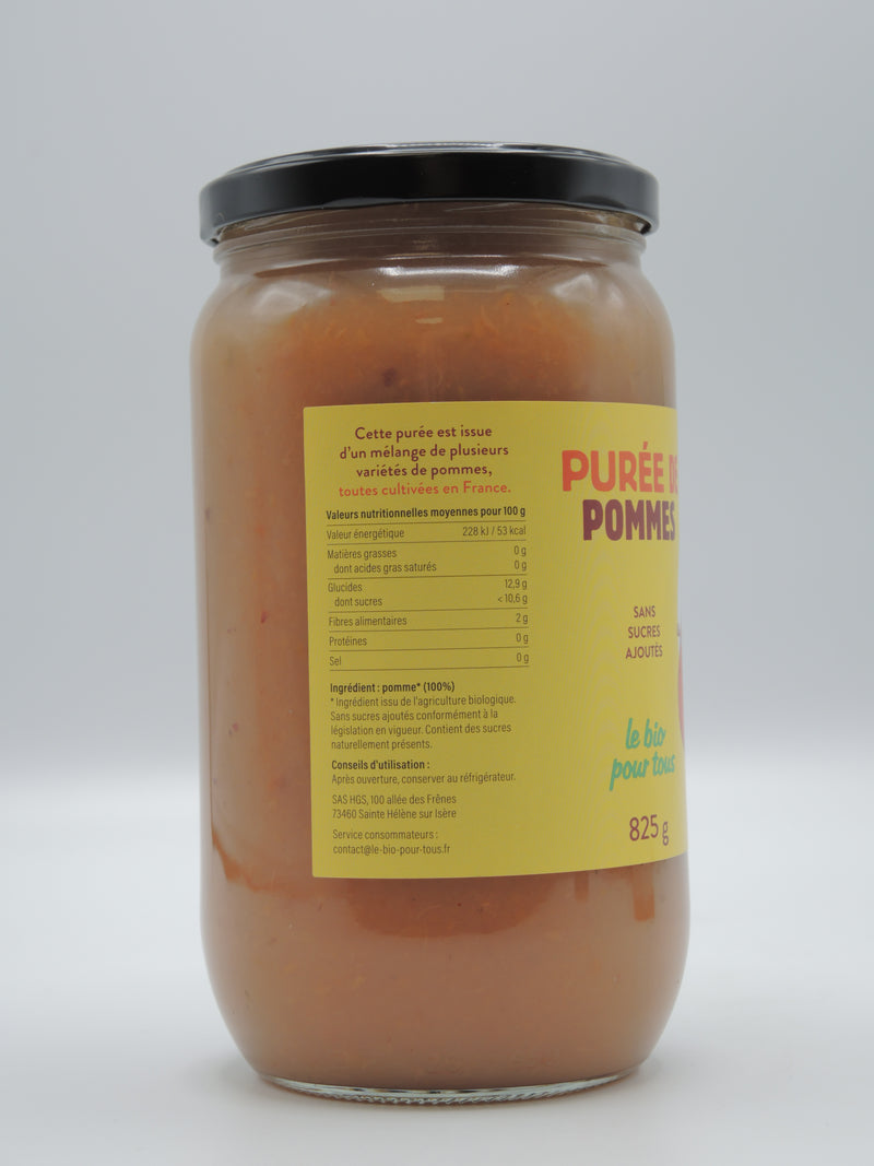 Purée de pommes, 825g, le Bio pour tous