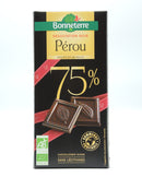 Chocolat DÉGUSTATION NOIR PÉROU 75% 80g, Bonneterre