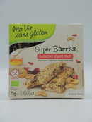 Super barres, Cranberry, sésame & pavot, 3x25g, Ma vie sans gluten