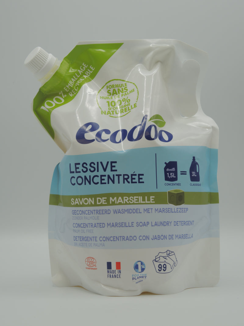 Lessive concentrée au savon de marseille, doypack 1,5l, Ecodoo