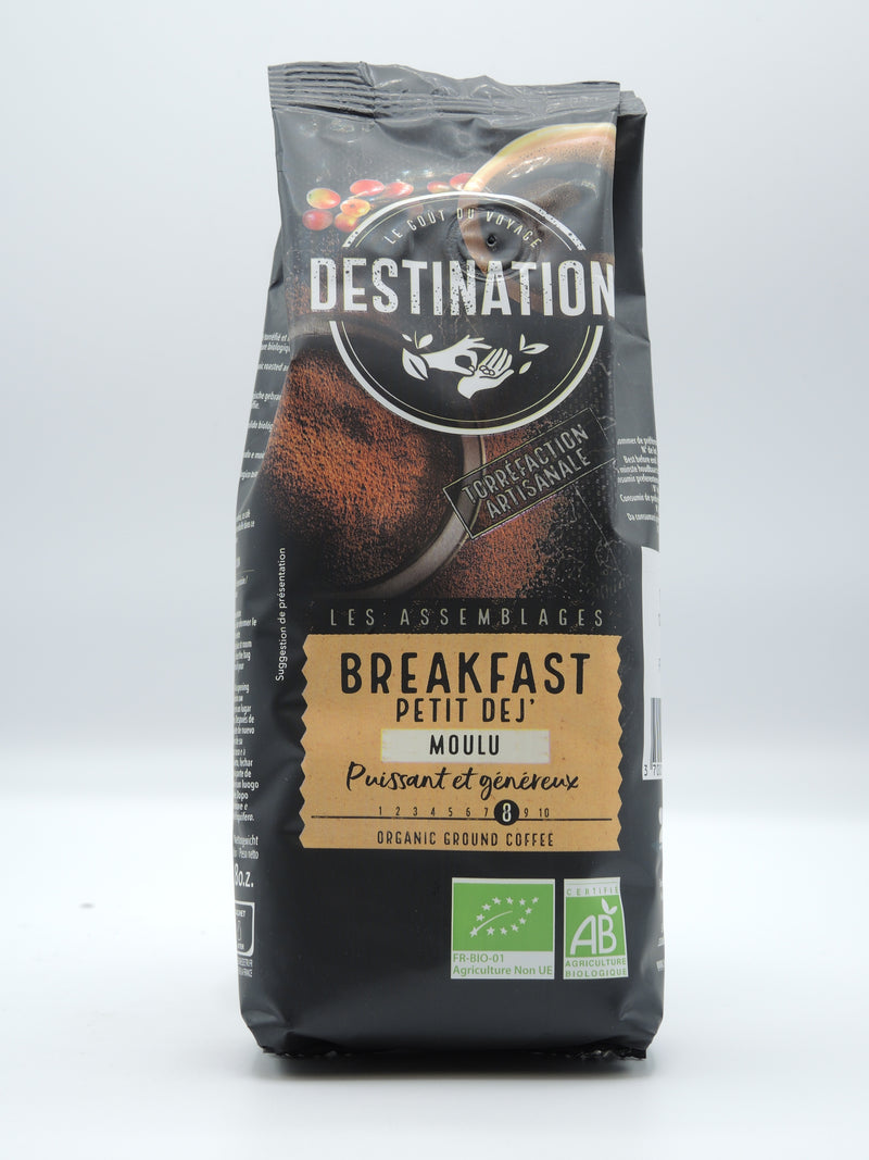Café Breakfast P'tit Déj Bio - Moulu - 250g, Destination