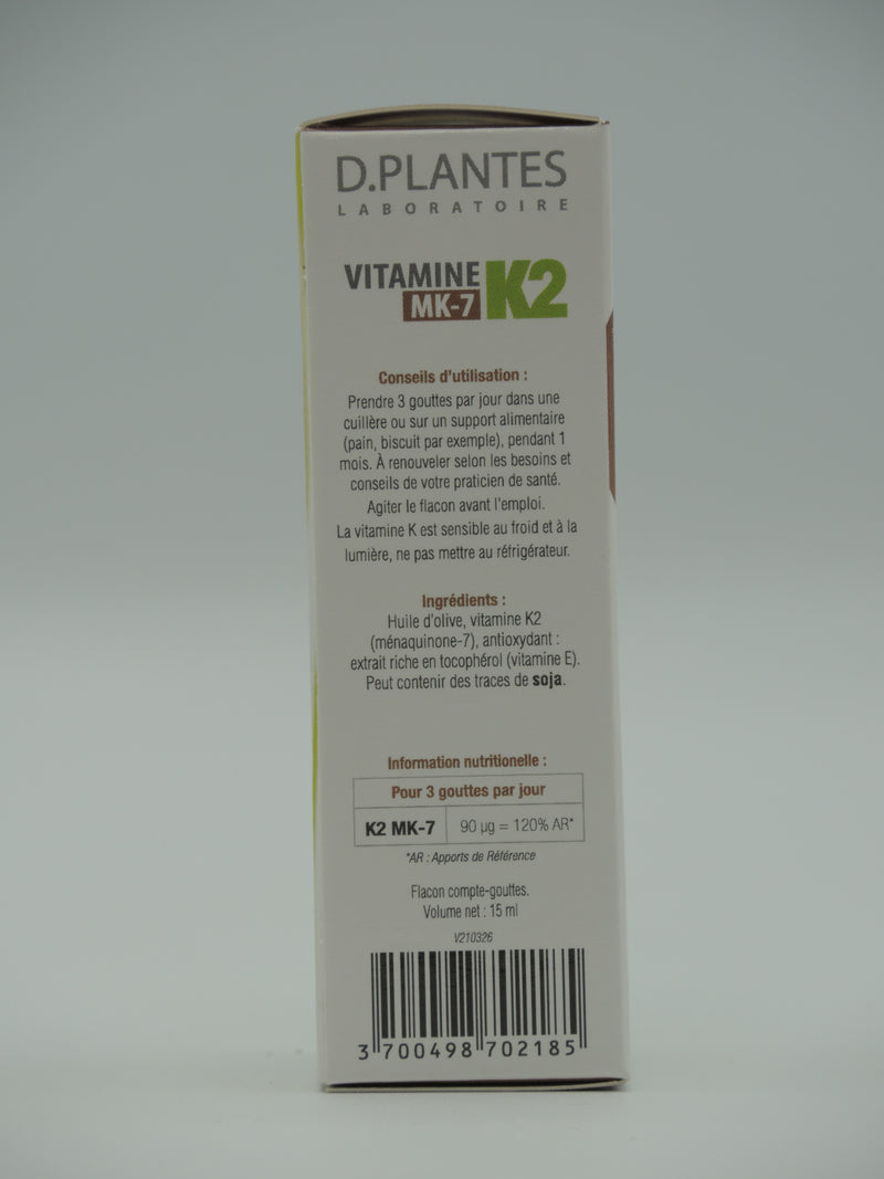 VITAMINE K2-MK7 15 ML, D.PLANTES Laboratoire