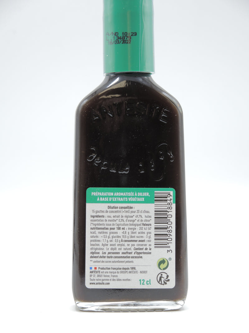 Antésite, concentré naturel, réglisse-menthe, 12cl