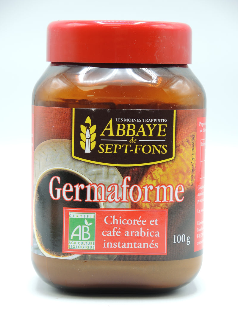 Germaforme, mélange de chicorée et café arabica instantanés, 100g, Abbaye de Sept-Fons