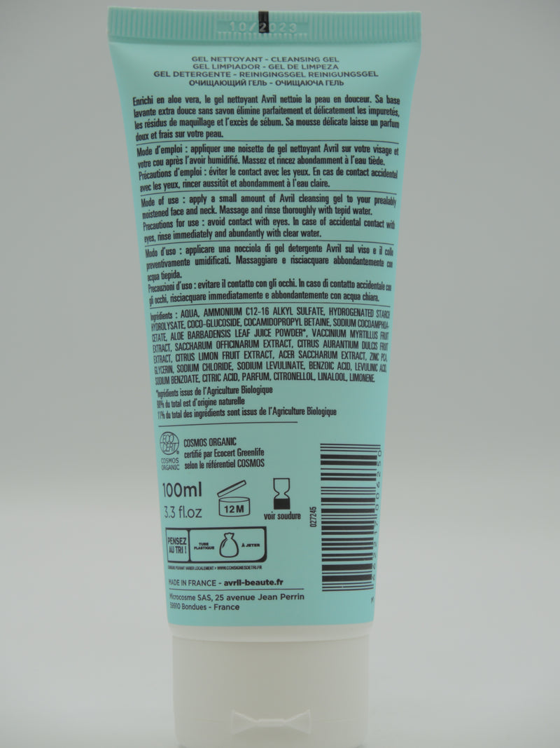 GEL NETTOYANT VISAGE 100ML, AVRIL
