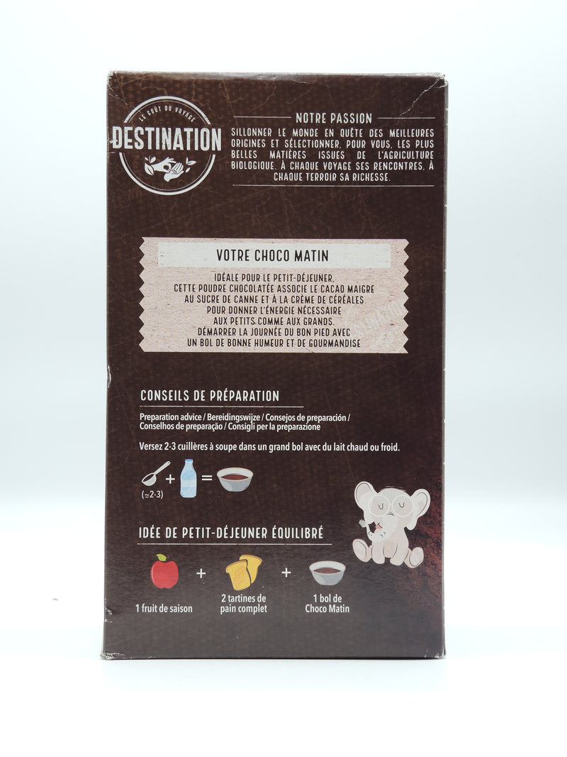 Choco matin, Poudre Cacaotée Instantanée, Destination - 800g