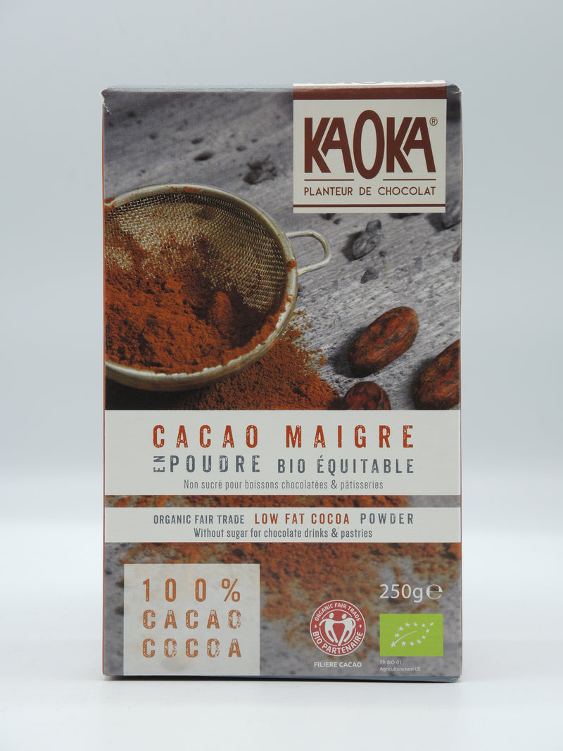Cacao maigre en poudre, 250g, Kaoka