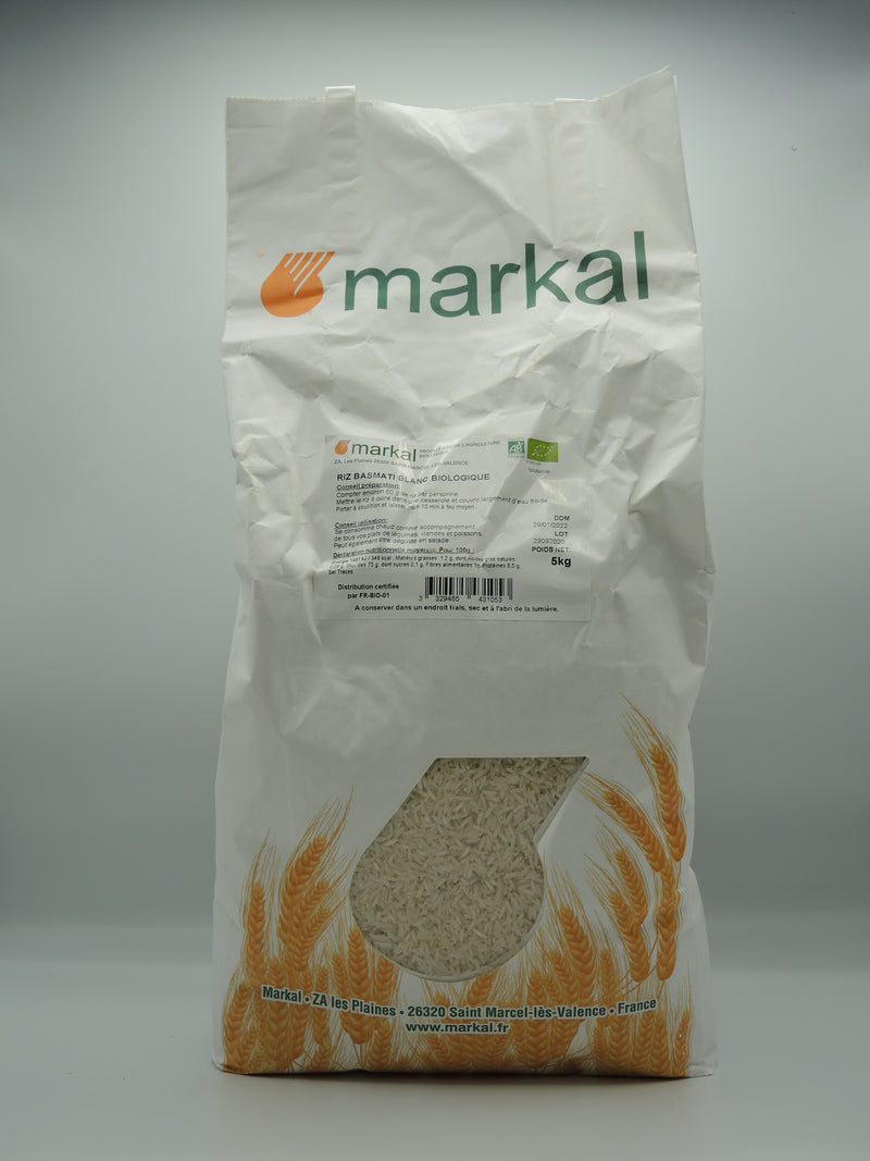 Riz basmati blanc, 5kg, Markal