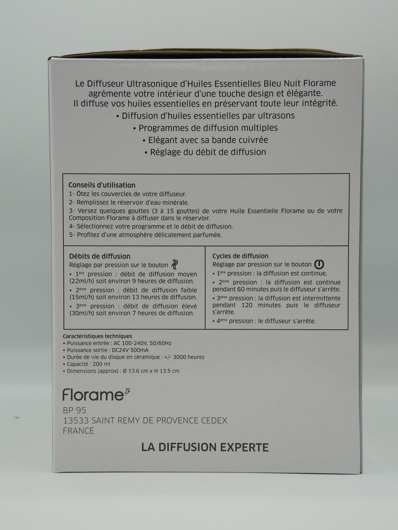 Diffuseur ultrasonique d'huiles essentielles, Florame