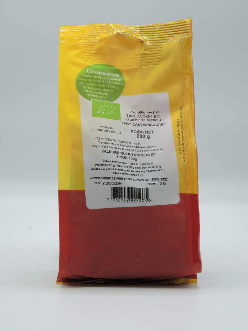 Dattes Medjool, 200g, les Accents du Soleil