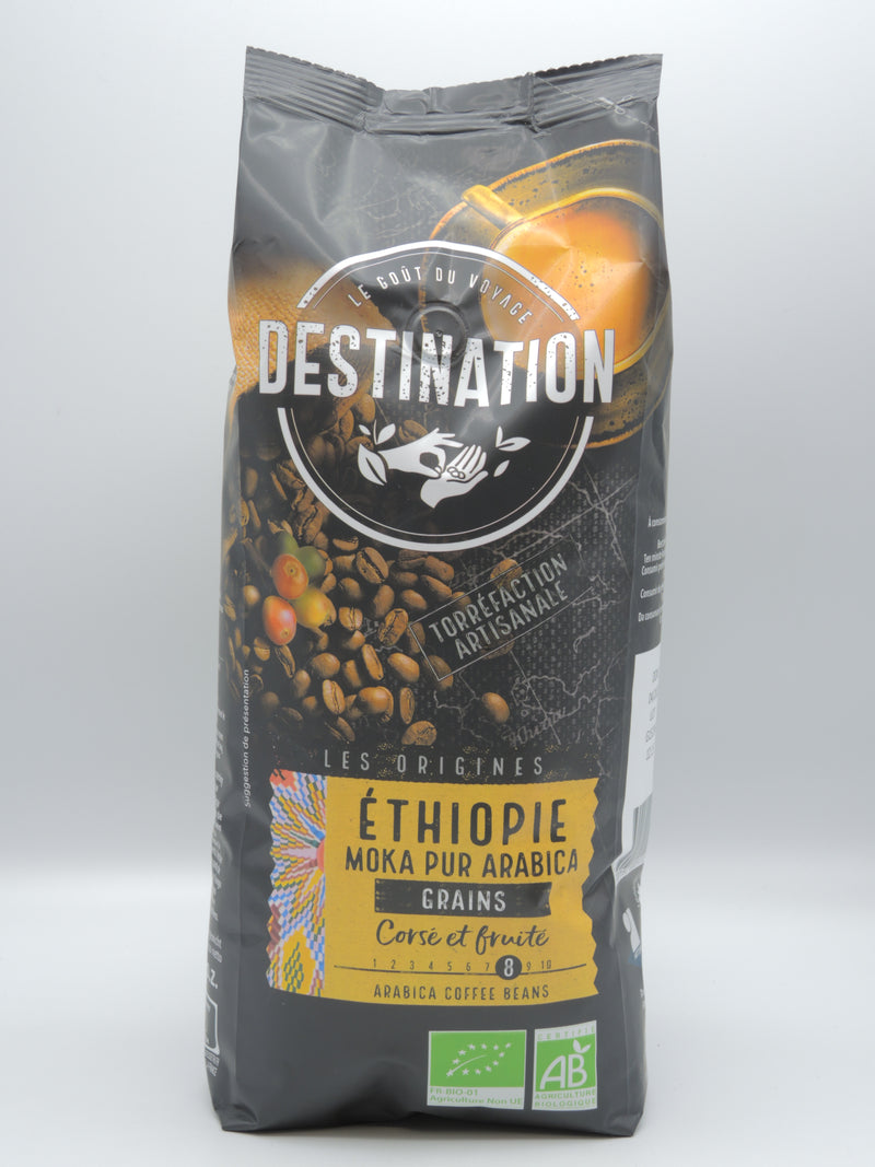 Moka Ethiopie Pur Arabica Bio, Grains, 1kg, Destination
