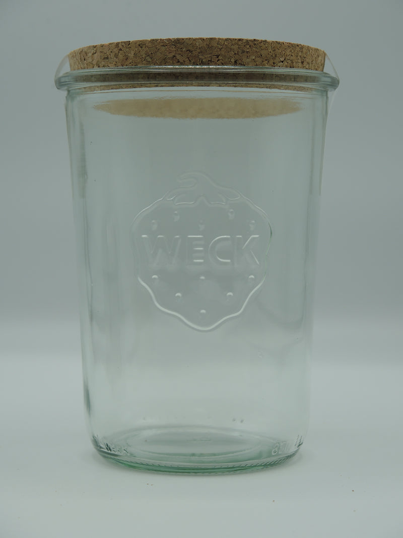 Pot de conservation en verre & liège, 0,9l, Ah table !