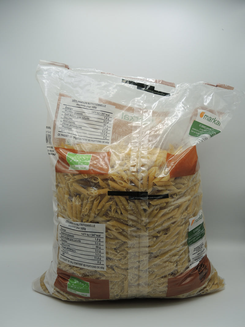Pâte macaroni demi-complète - 5kg - bio - Boutique On Part en Vrac