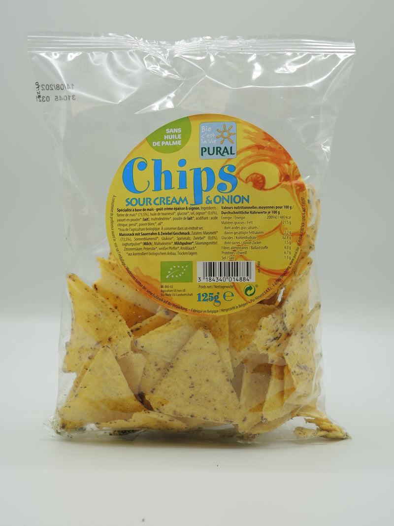 Chips au maïs Sour Cream & Onion 125 g, Pural