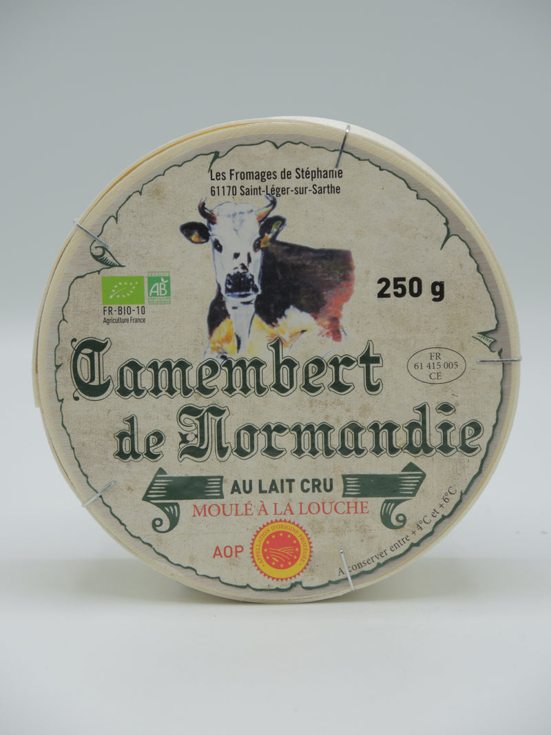 Camembert de Normandie AOP Véritable, au Lait Cru Entier, 250g