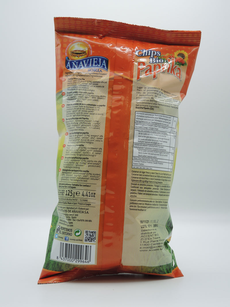 Chips bio Paprika, 125g, Anavieja
