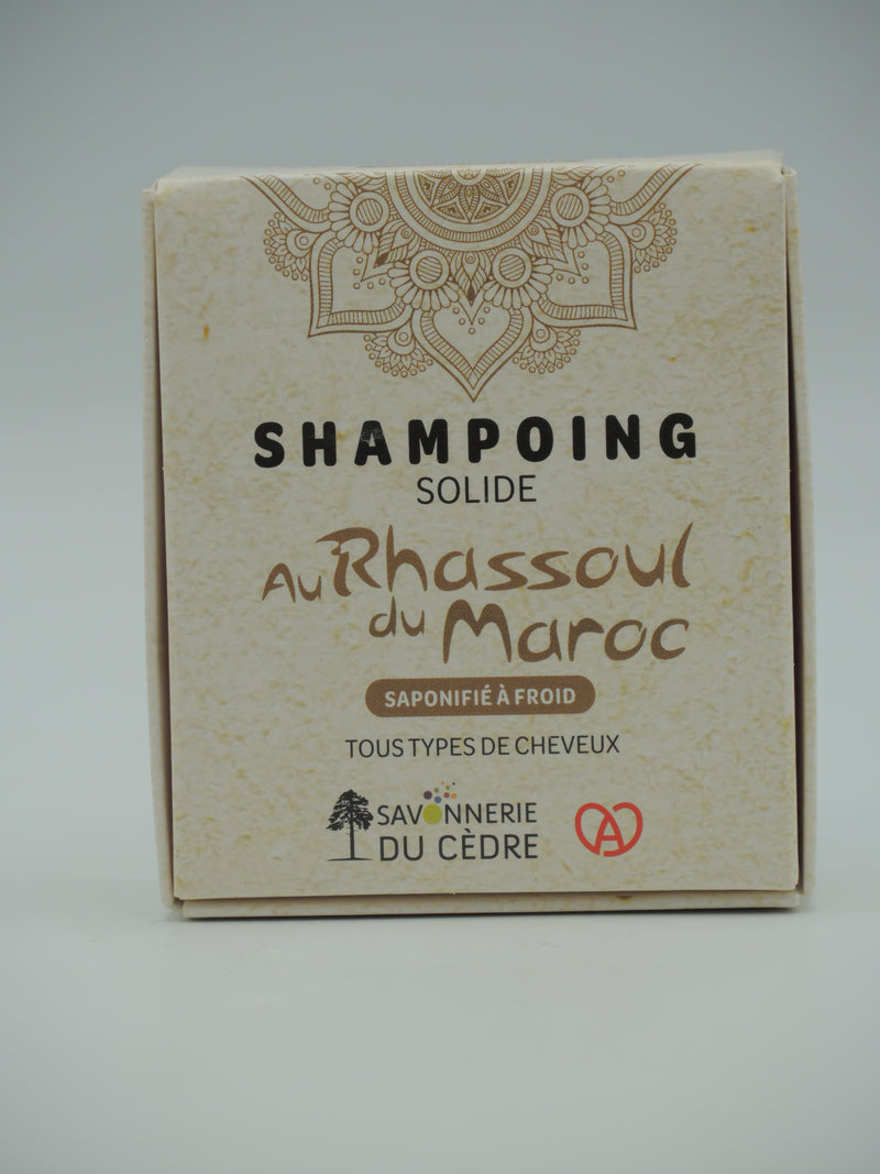 Shampoing solide au Rhassoul du Maroc, 100g, Savonnerie du Cèdre
