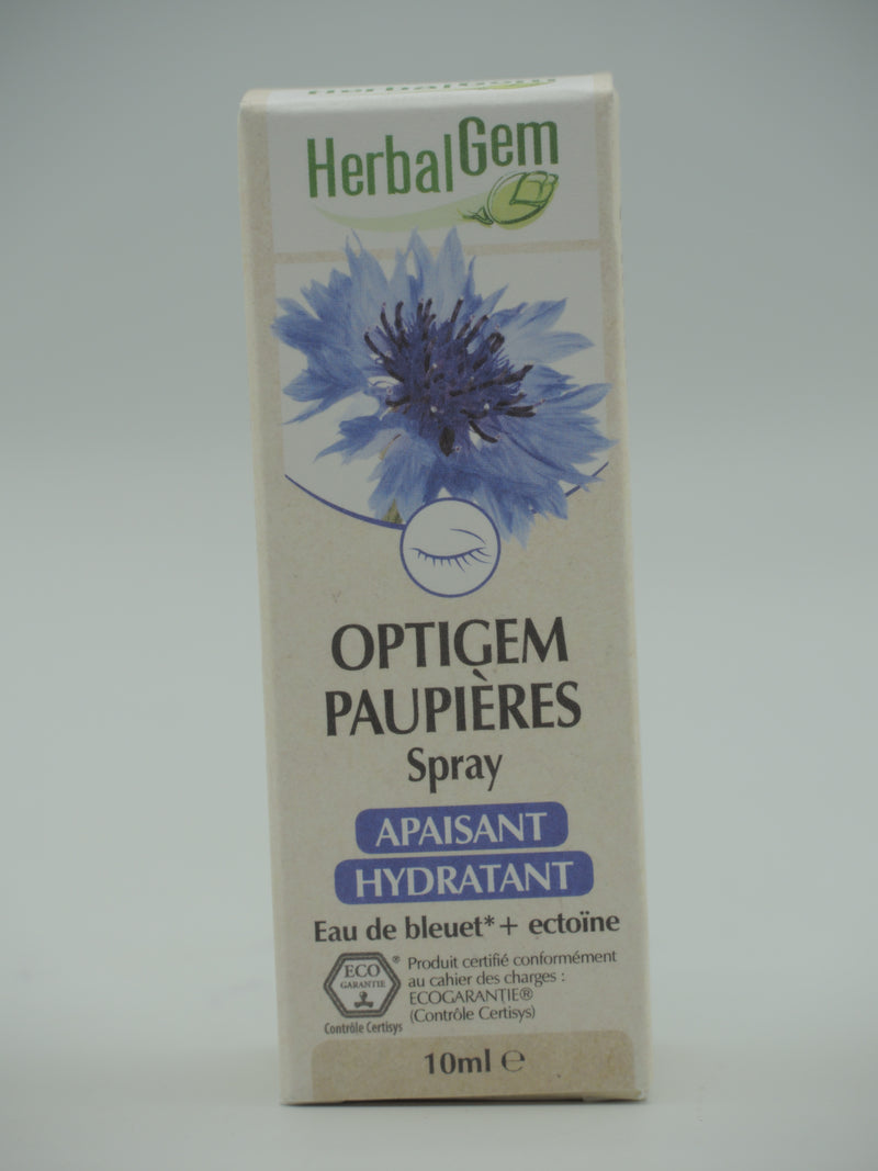 OPTIGEM Paupières, Spray hydratant & apaisant, 10ml, Herbalgem
