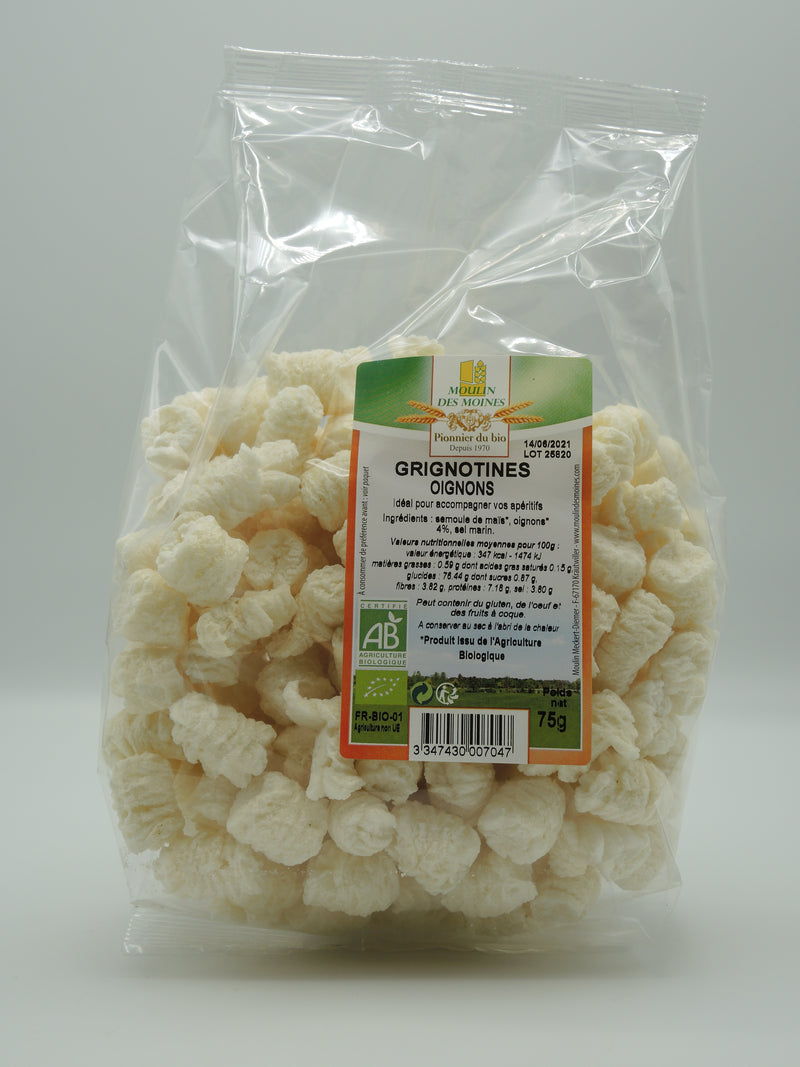 Grignotines oignon 75g bio, Moulin des Moines
