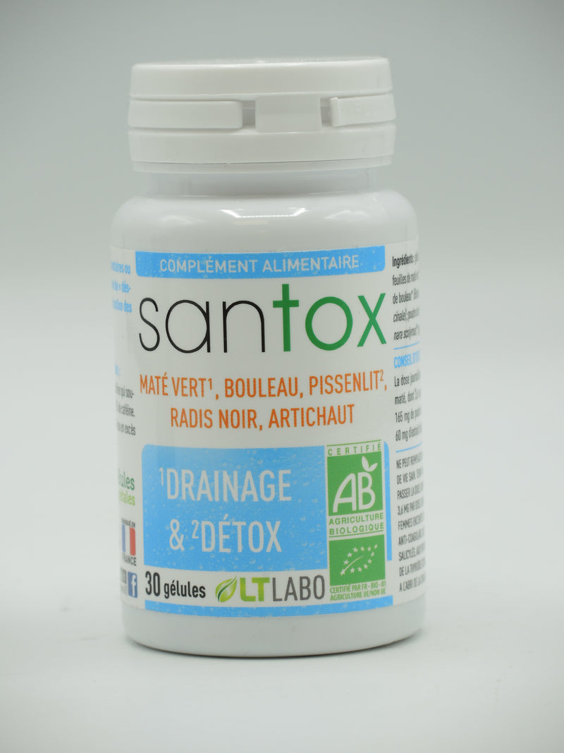 Santox, Drainage et Detox ,30 gélules, LTLABO