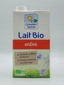 Lait UHT Bio entier en brique 1L, Grandeur nature