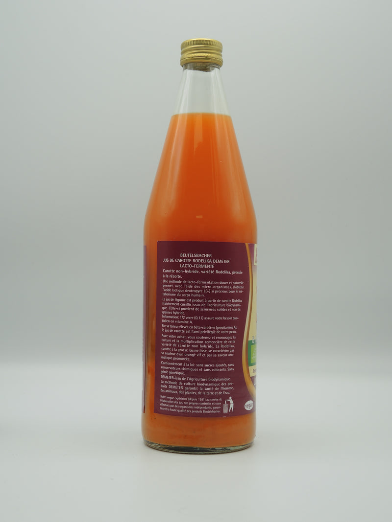 Jus de carotte Rodelika lacto-fermenté, 75cl, BEUTELSBACHER