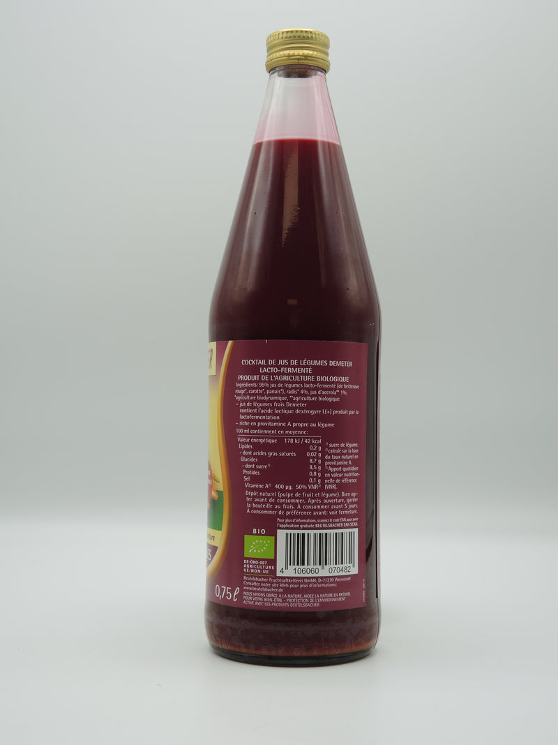 Cocktail de jus de légumes lacto-fermenté, 75cl, Beutelsbacher