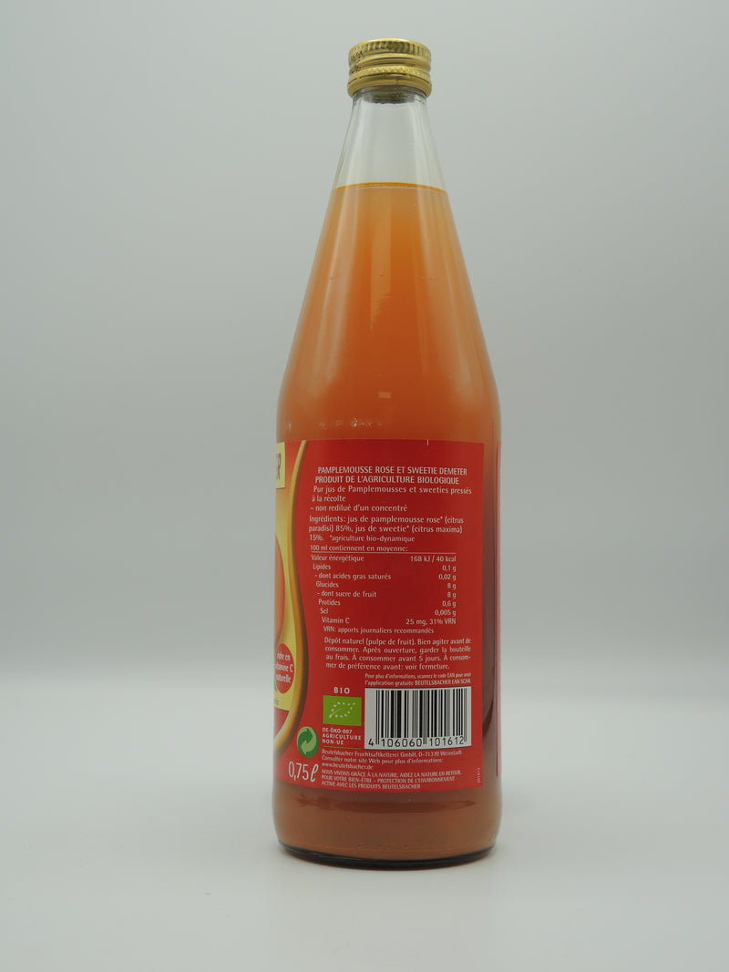 Jus de pamplemousse rose, 75cl, Beutelsbacher