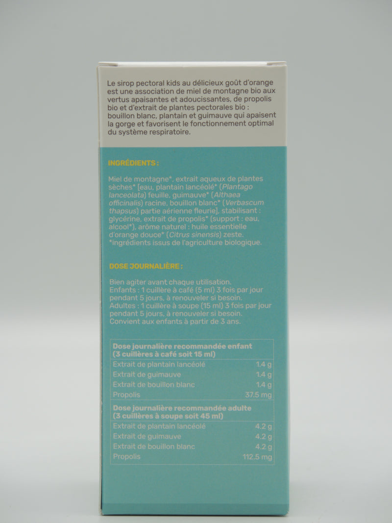 Sirop pectoral à la propolis pour enfants, 150 ml, Aagaard