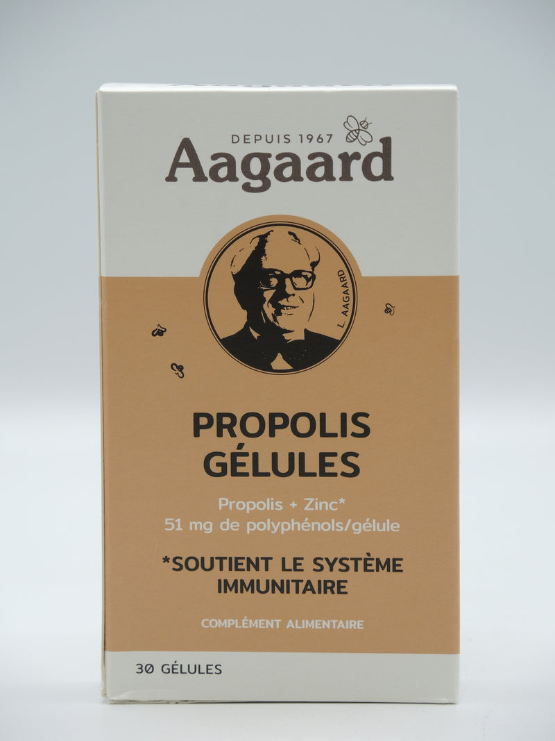 Gélules à la propolis et au zinc, 30 gélules, Aagaard