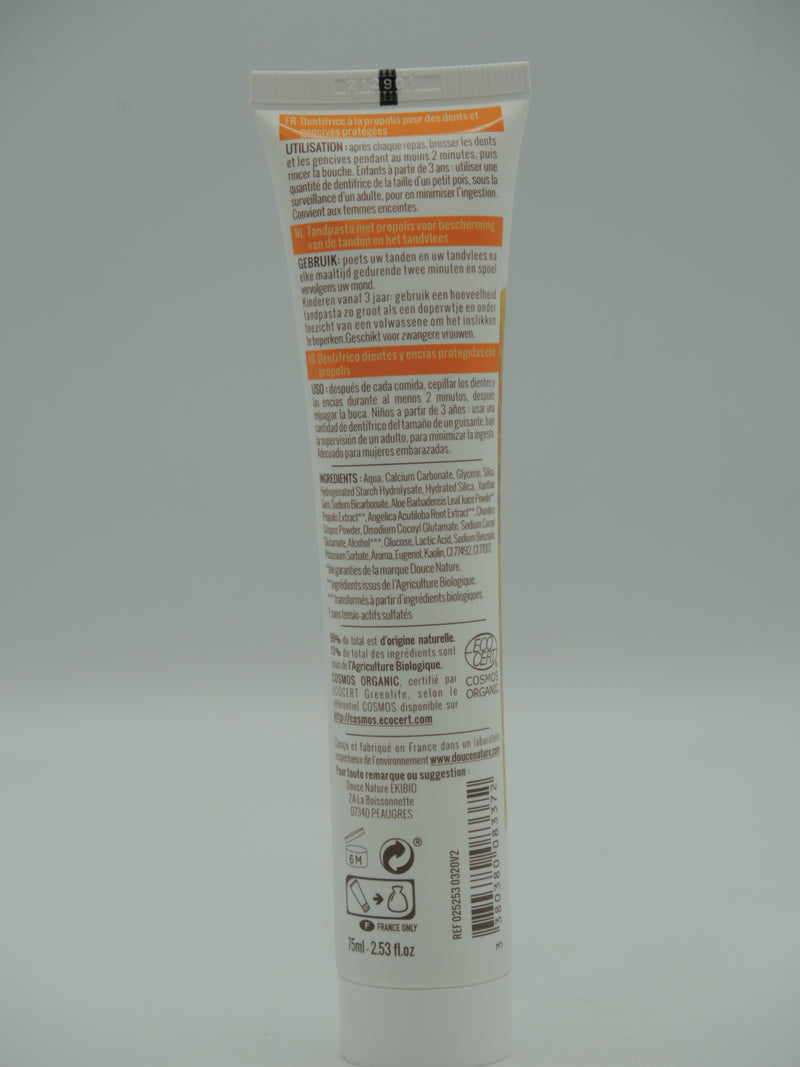 Dentifrice propolis, dents & gencives protégées, 75ml, Douce nature