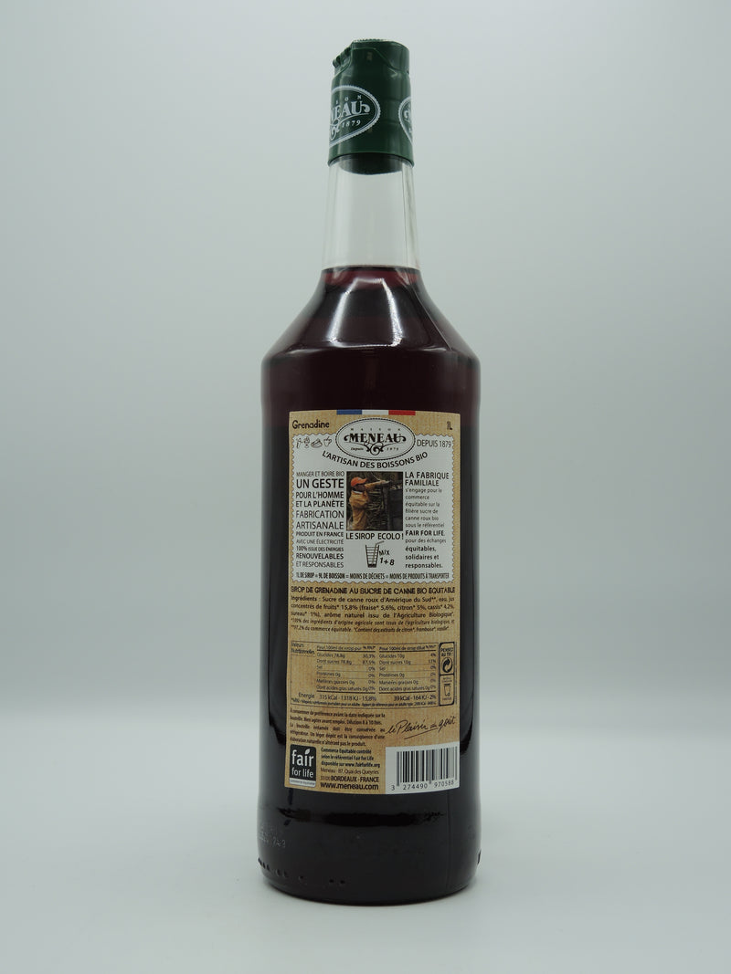 Sirop Grenadine Bio Équitable, 1l, Meneau