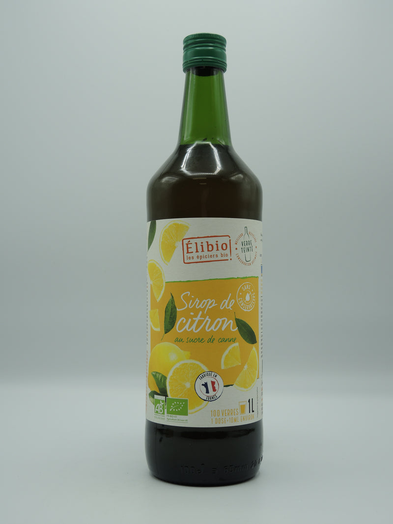 Sirop de Citron Bio, 1l, Elibio