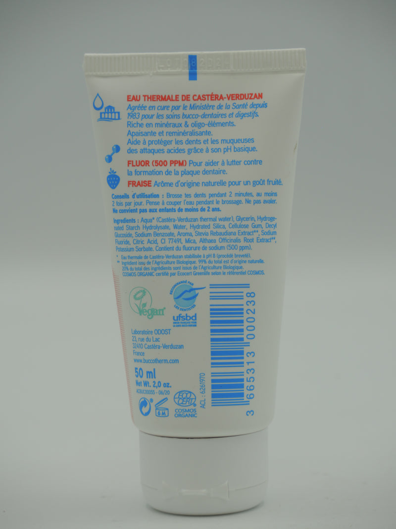 Gel dentifrice pour enfants de 2 à 6 ans, 50ml, Buccotherm