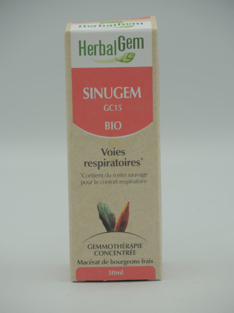 SINUGEM, voies respiratoires, Gemmothérapie concentrée, 50ml, Herbalgem