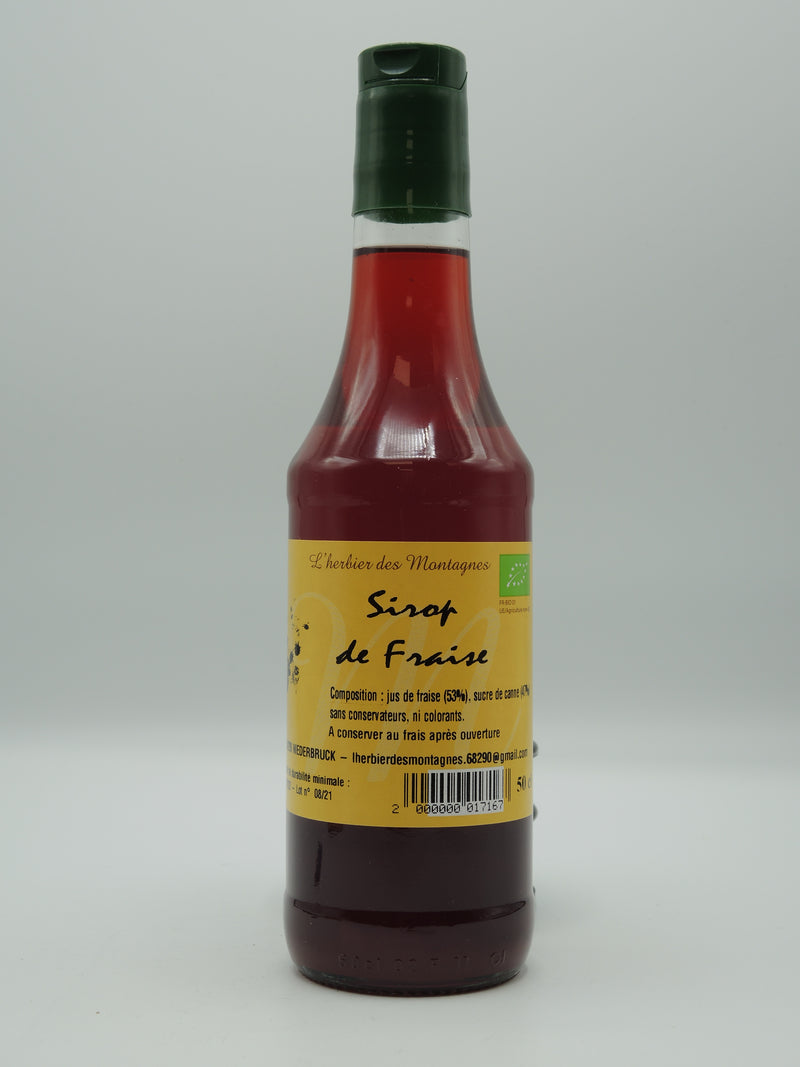 Sirop de fraise artisanal, 50cl, origine Alsace