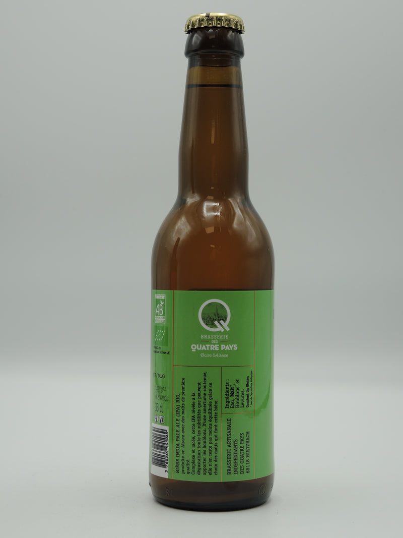 Bière IPA Bio Artisanale 33cl, Brasserie des Quatre Pays d'Alsace