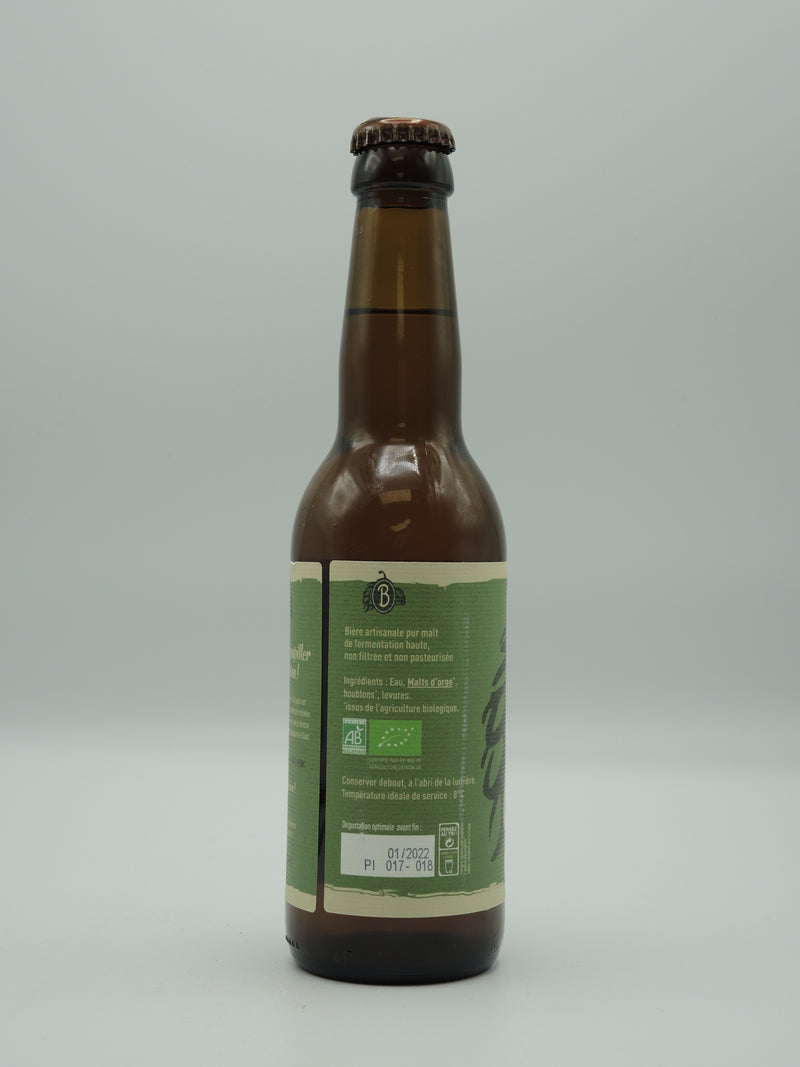 Bière Blonde Bio Artisanale Pils 33cl, la Goupils, Brasserie la Bicéphale d'Alsace