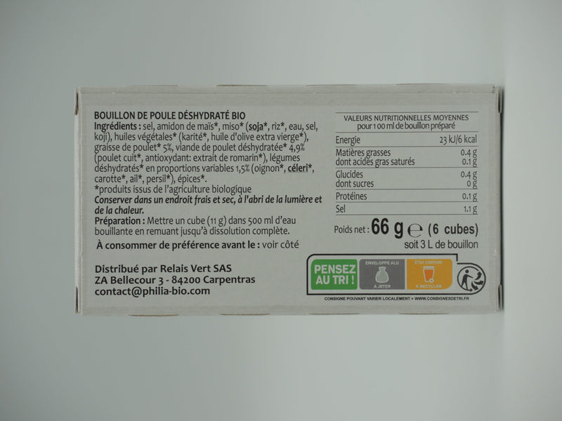 Bouillon de poule, 6 cubes, Philia